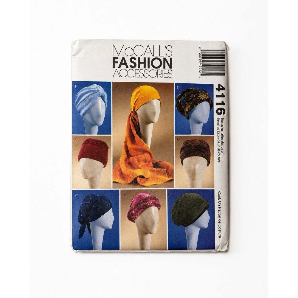 McCall’s 4116 Turban Headwrap Hat Sewing Pattern Uncut